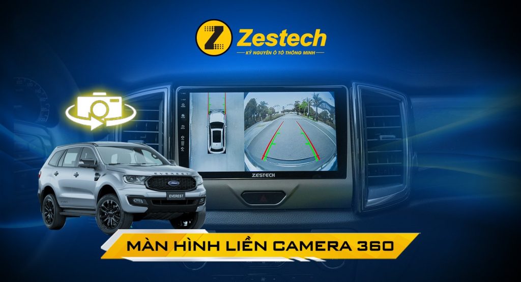 Màn hình Android Zestech ZT360G tích hợp camera 360 độ giúp 