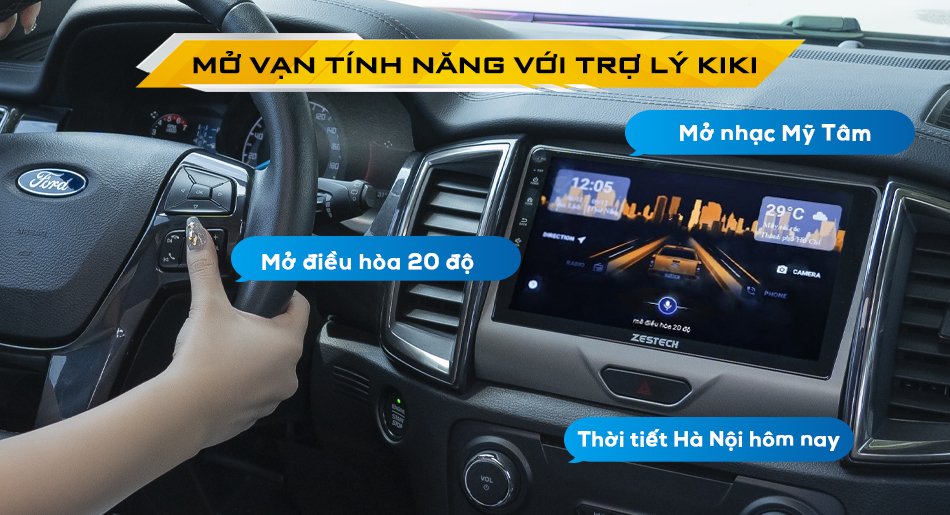Android Box Zestech DX14 Pro giúp bạn trải nghiệm lái xe rảnh tay rảnh mắt với trợ lý Kiki 